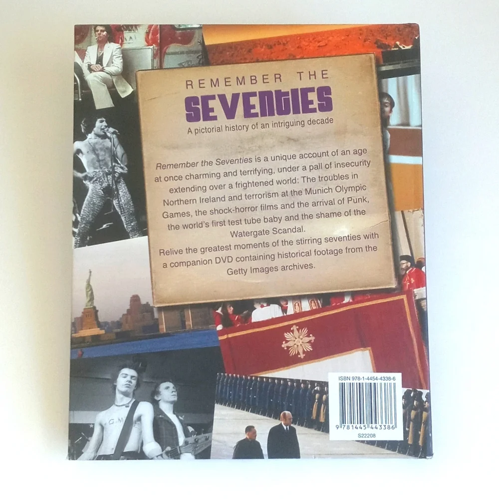 Remember the Seventies: Pictorial History Hardback Book w DVD Queen David Bowie